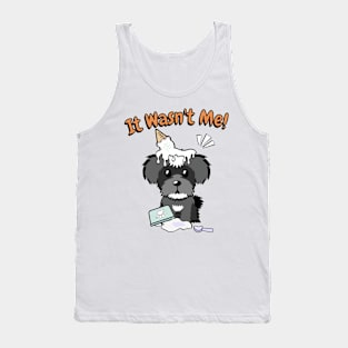 Funny schnauzer got caught stealing ice cream Tank Top